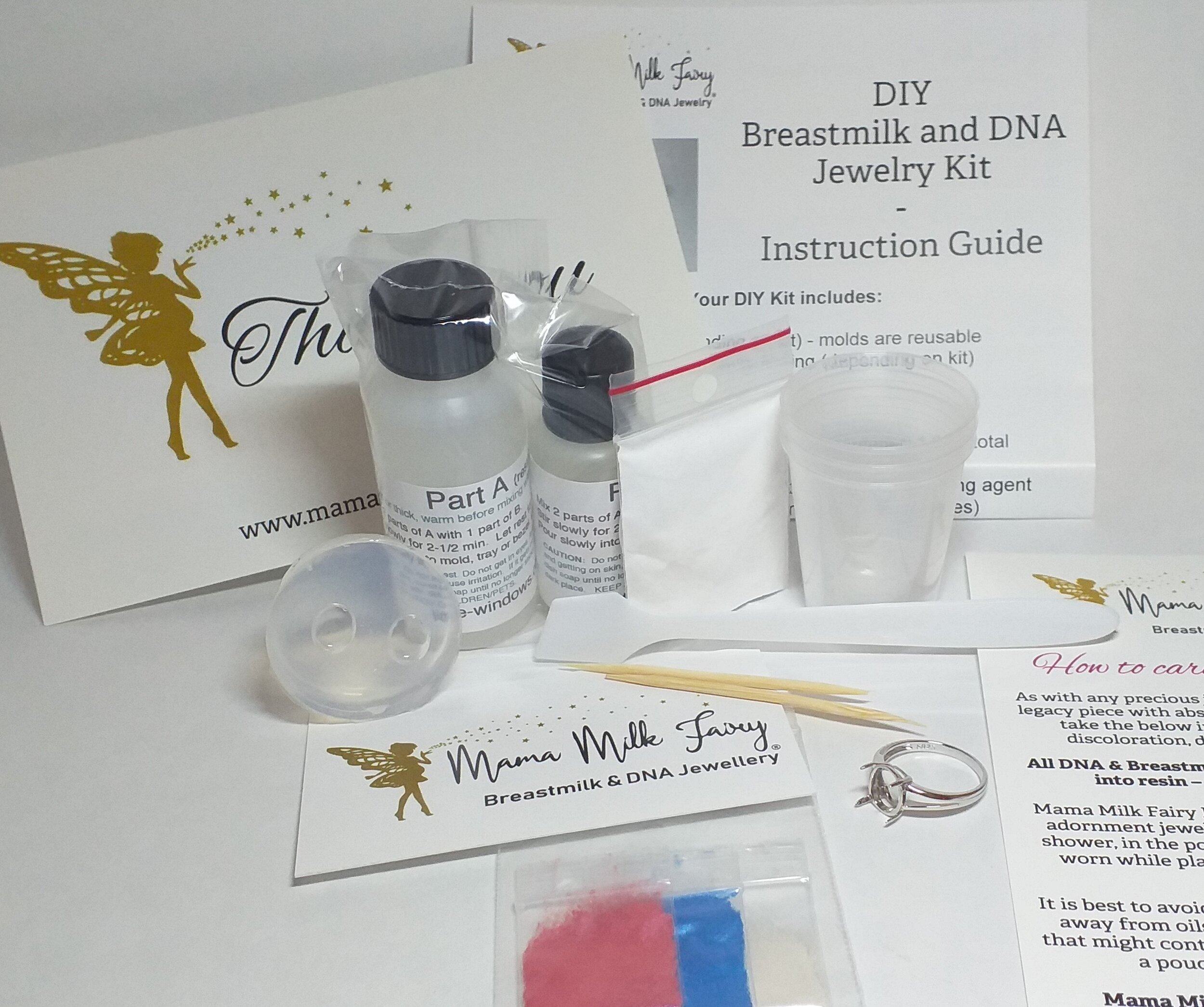 DIY Bloom Breastmilk Ring 925 Sterling Silver Ring DIY Breastmilk Jewelry  Kit DNA and Keepsake Jewelry Breastmilk Jewelry 