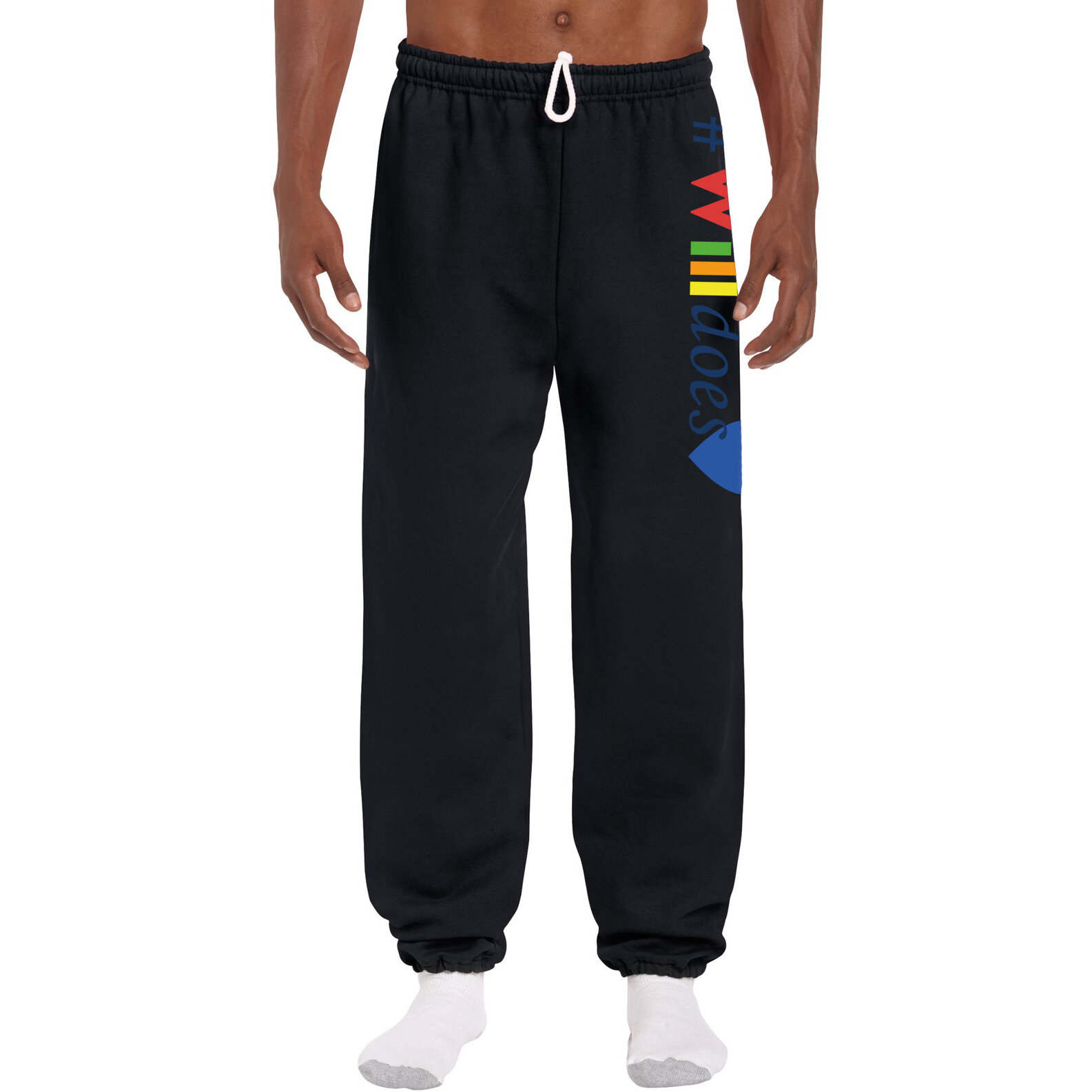 black tracksuit bottoms