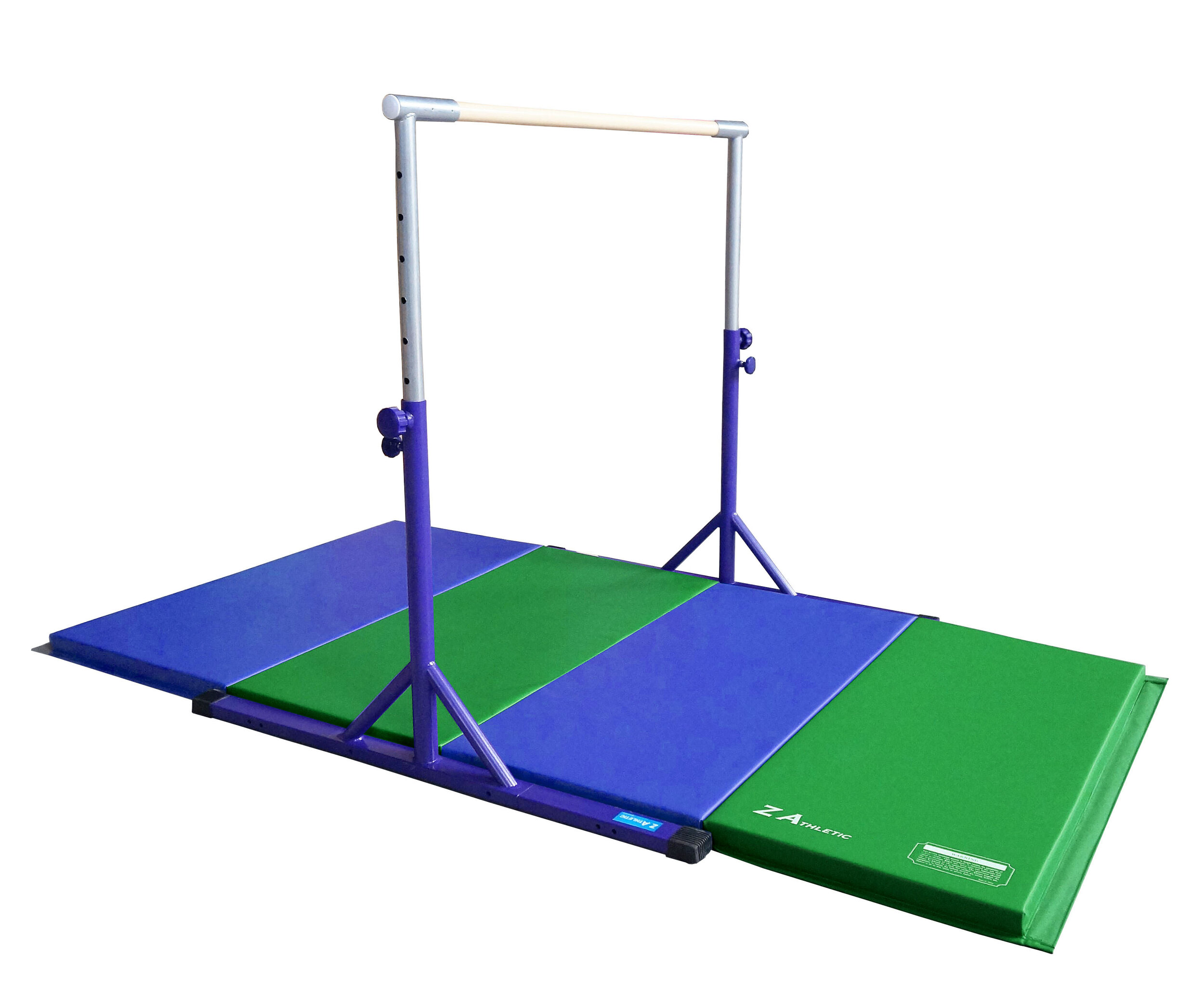 Z Athletic Elite Adjustable Bar with Gym Mat for In-Home Children’s Gymnastics Multiple Colors/Sizes