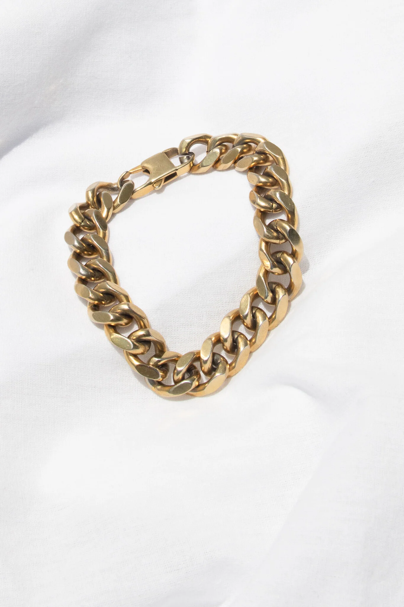 Thick gold chain bracelet for women 