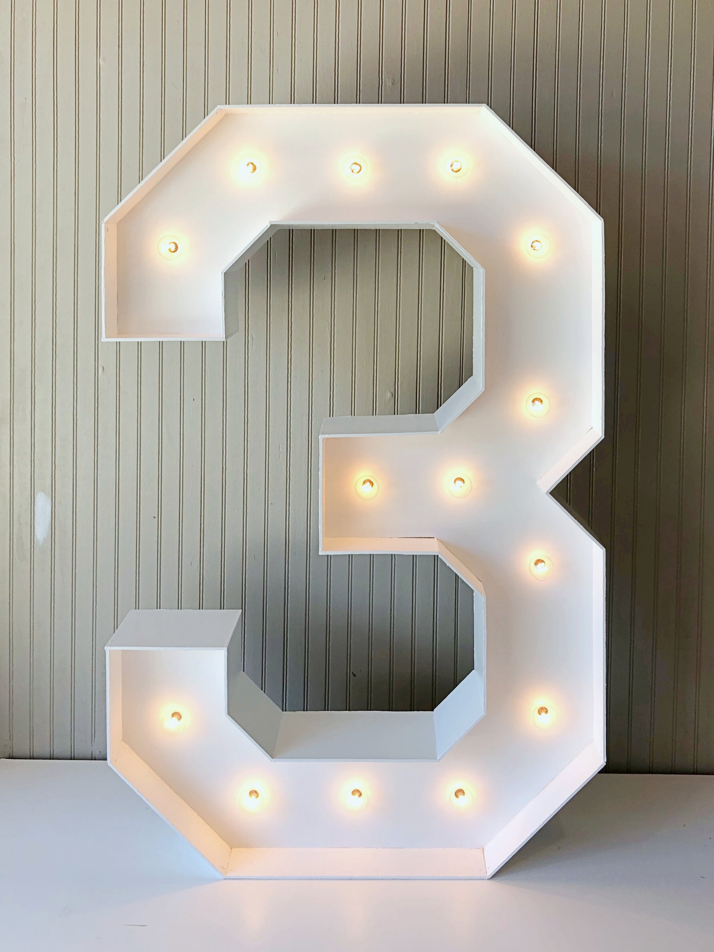 Number 4 FT White Light up 5FT Marquee Sale Big Letters with