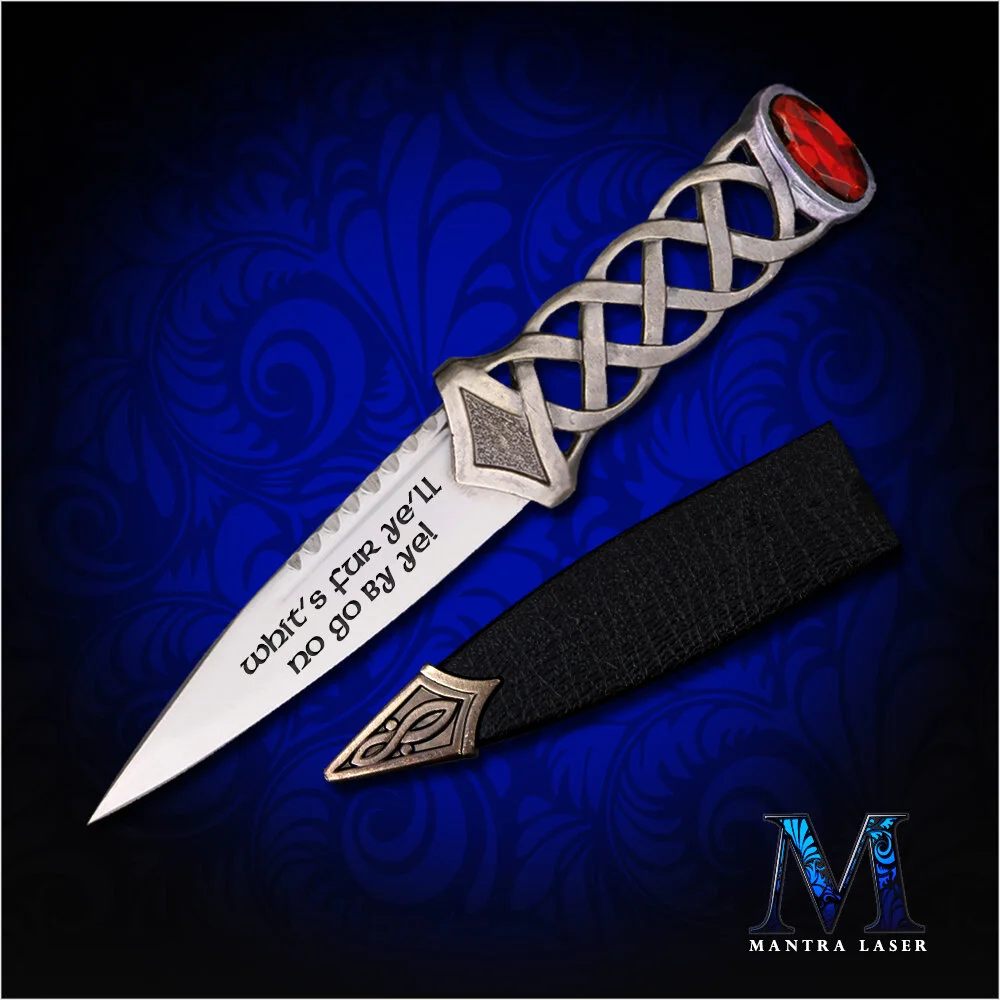 personalised engraved sgian dubh