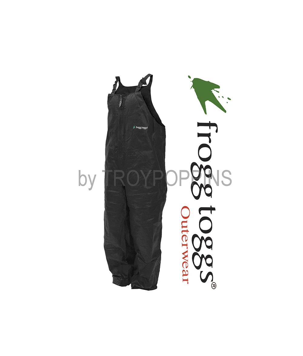 PA93109-01 FROGG TOGGS RAIN GEAR-ONE (1) NEW BLACK PRO ADVANTAGE MENS BIBS  FISHING GEAR WET — X-TREME DISTRIBUTING, LLC.