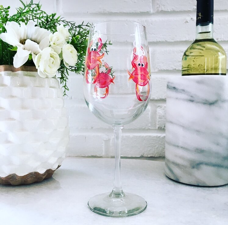 DIY Hand Painted Wine Glasses