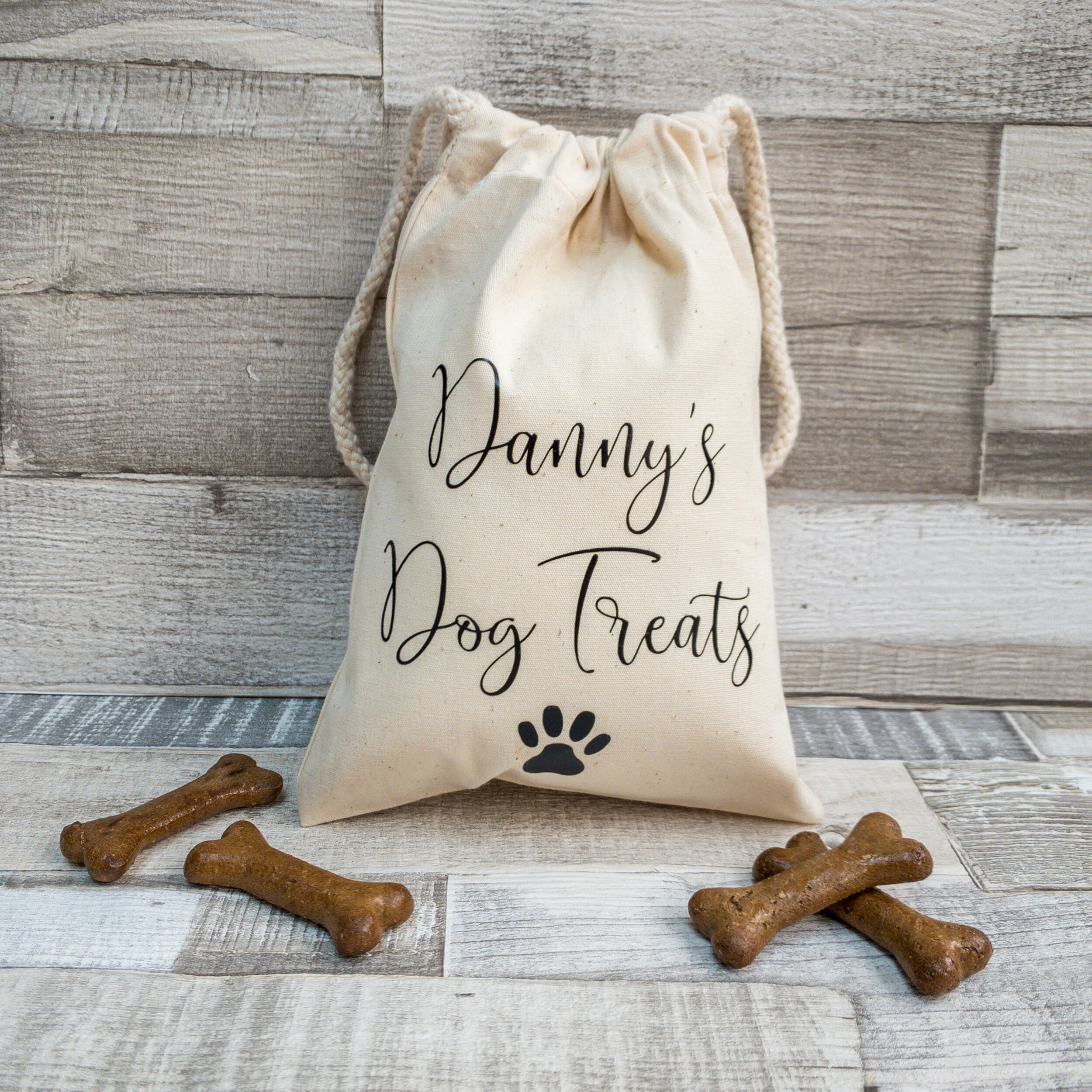 Bone Pattern Dog Treat Bag' - Personalised Dog Walking Bag