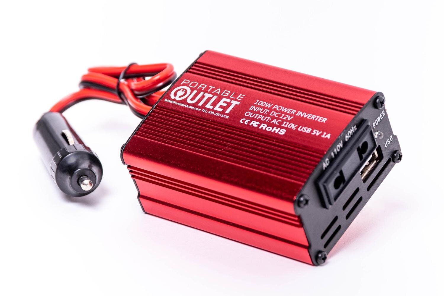 DC INPUT with an AC OUTLET Portable Power Inverter 