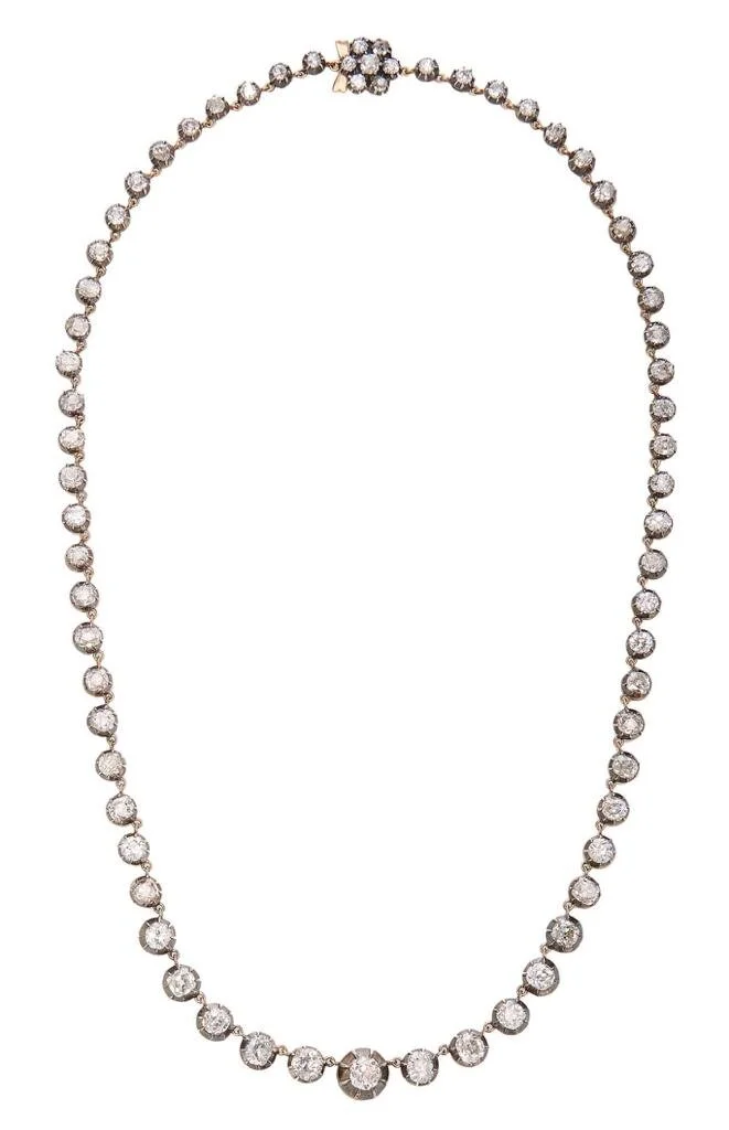 Old mine cut diamond and silver-over 