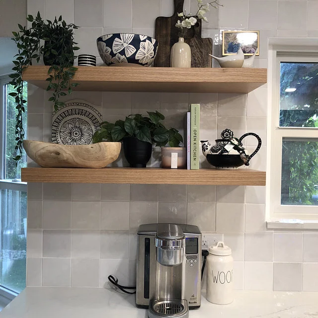 White Oak Floating Shelf