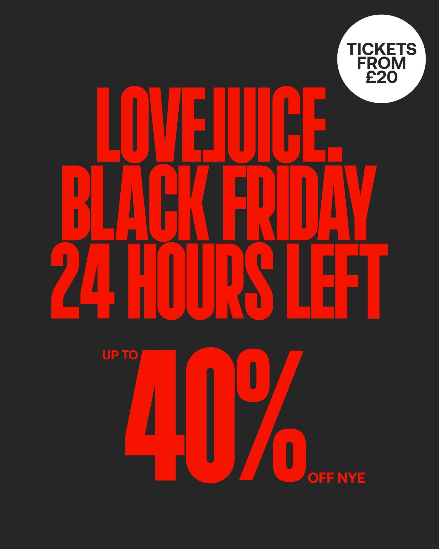 LOVEJUICE BLACK FRIDAY 40% OFF