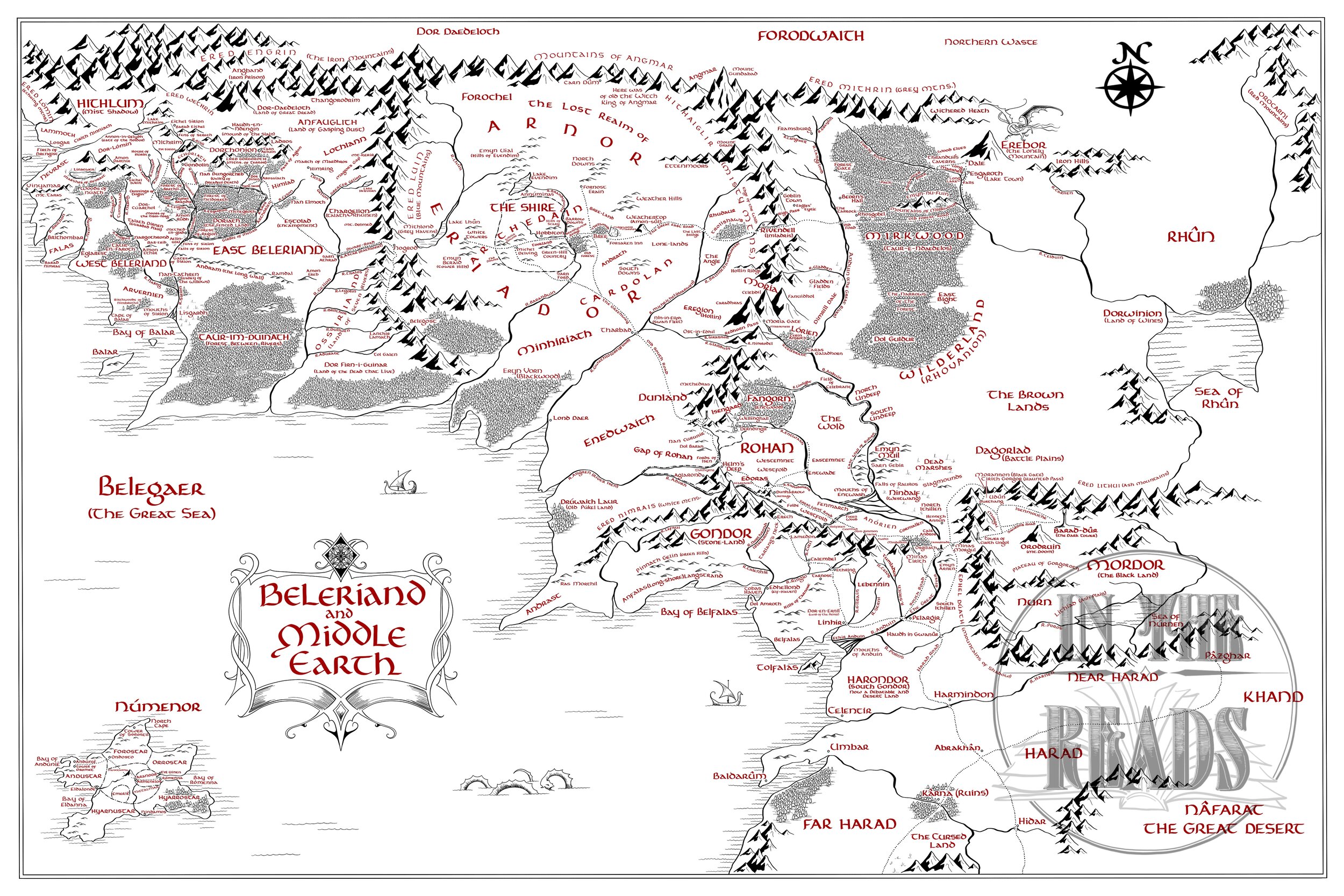 middle earth map lord of the rings