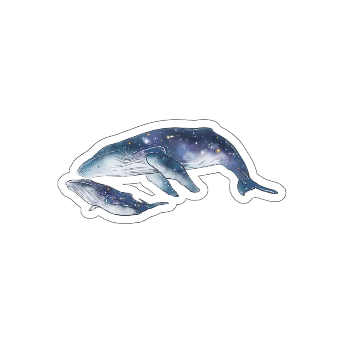 thumbnail image 2 of Steam Humpback Whale Clear Vnyl Stcker – Artoft 2 of 11