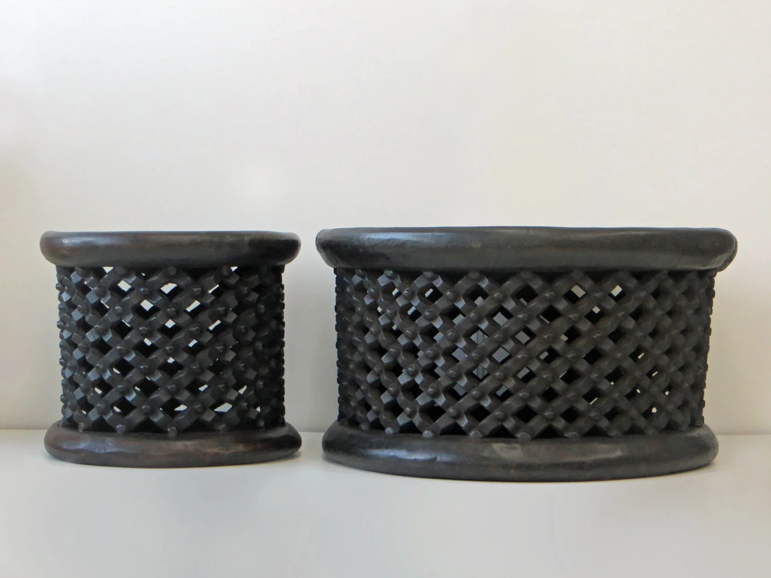 Large Bamileke Ebonized Wood Spider Table Tribal Traces