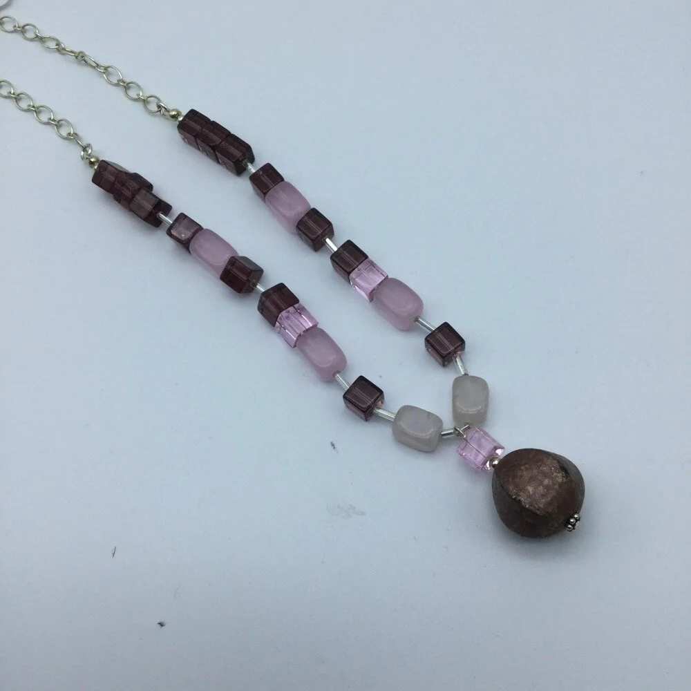 Square bead necklace sale