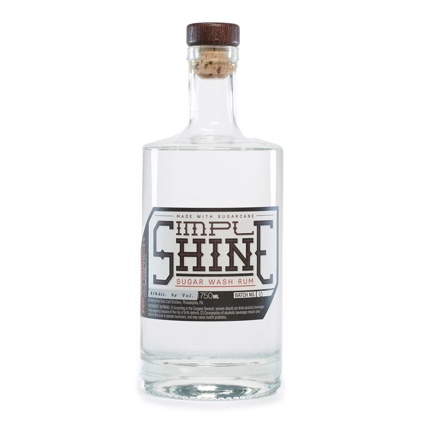 Simple Shine Sugar Wash Rum — Red Brick Craft Distillery