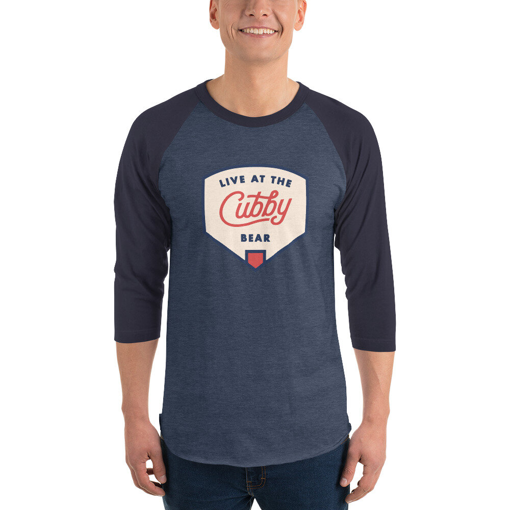 Live @ Cubby Bear Baseball Tee — THE CUBBY BEAR
