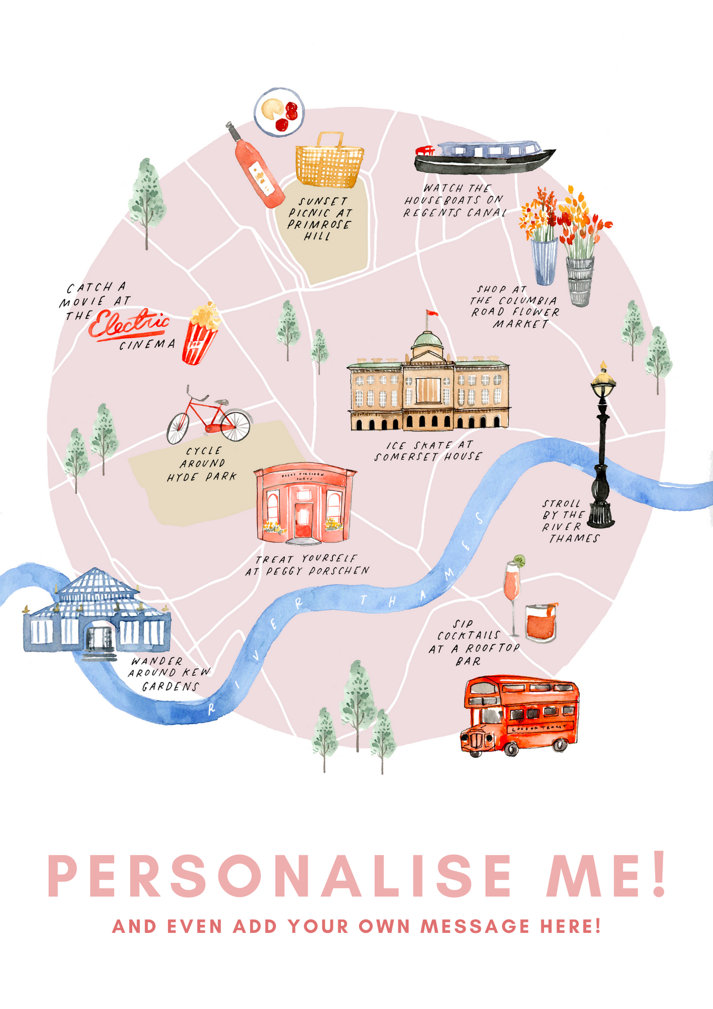 Map Of Around Me London Map - Customise Your Map - — Paper And Cities