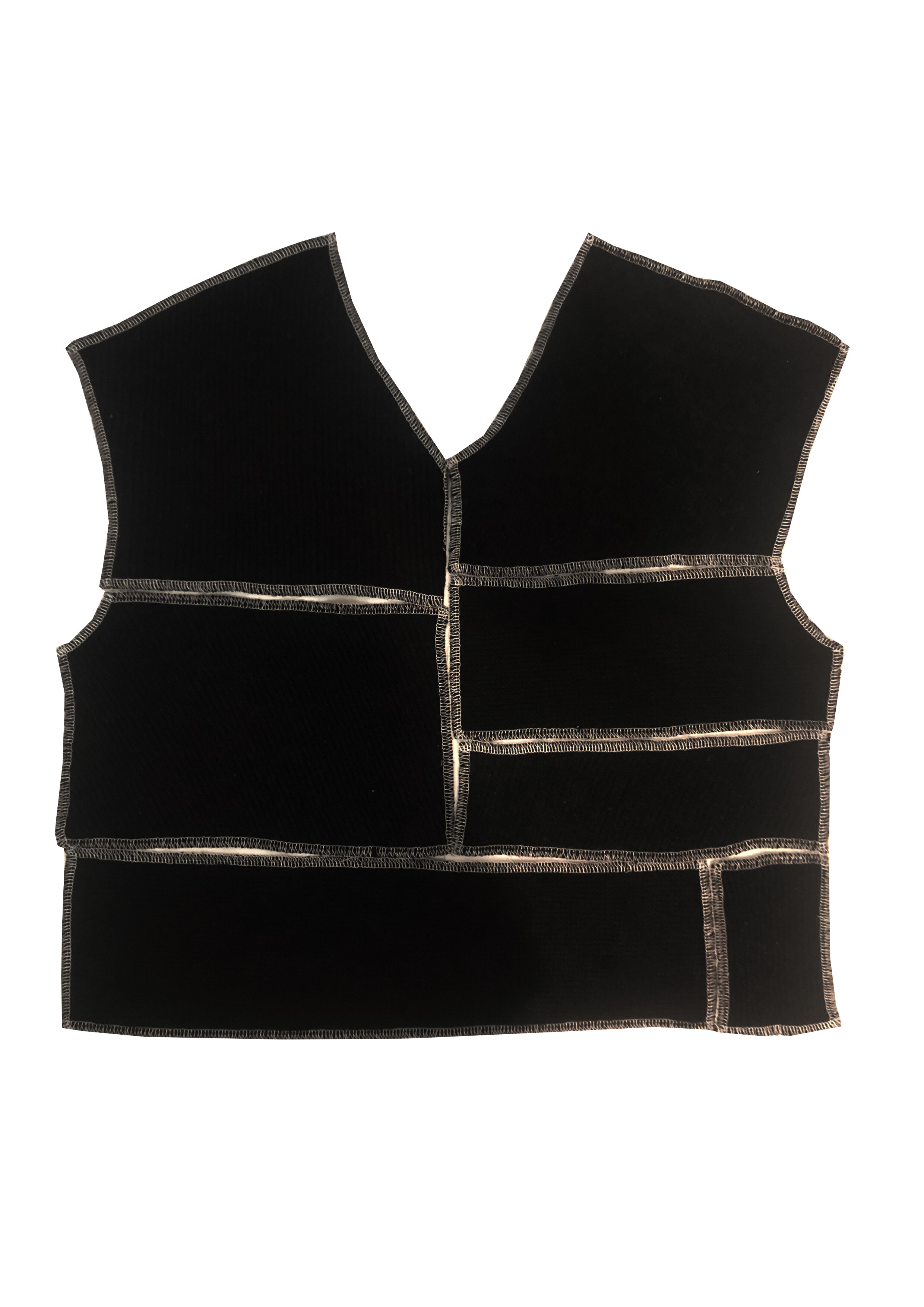 long black sweater vest
