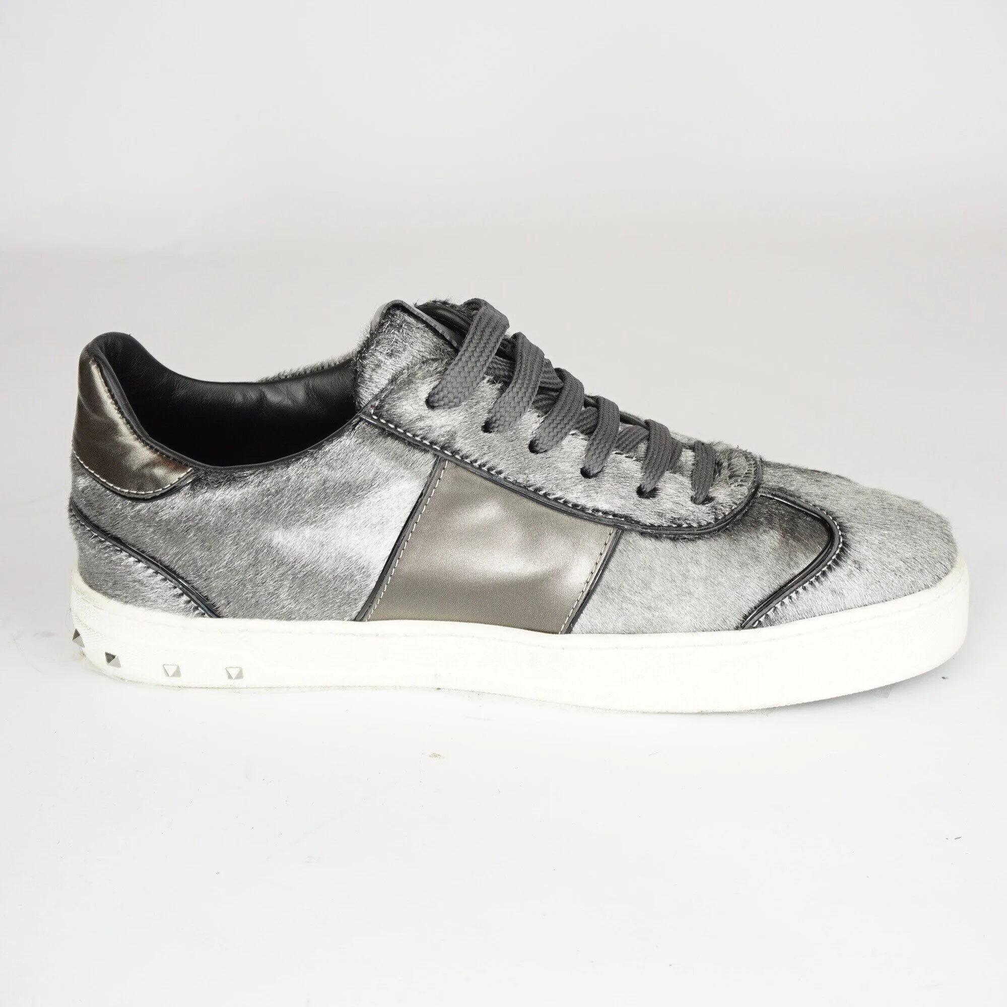 valentino sneakers fur