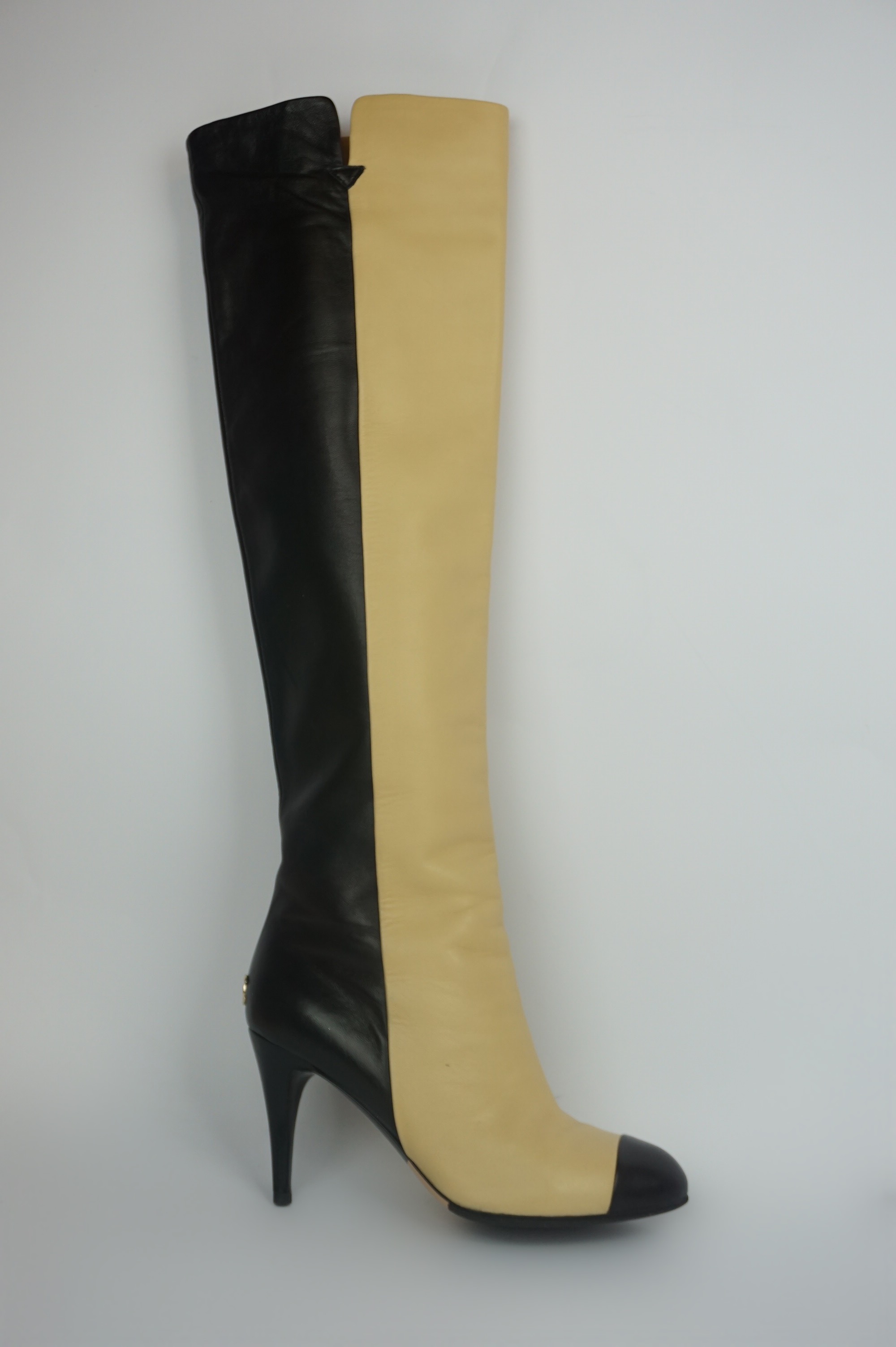 chanel knee boots