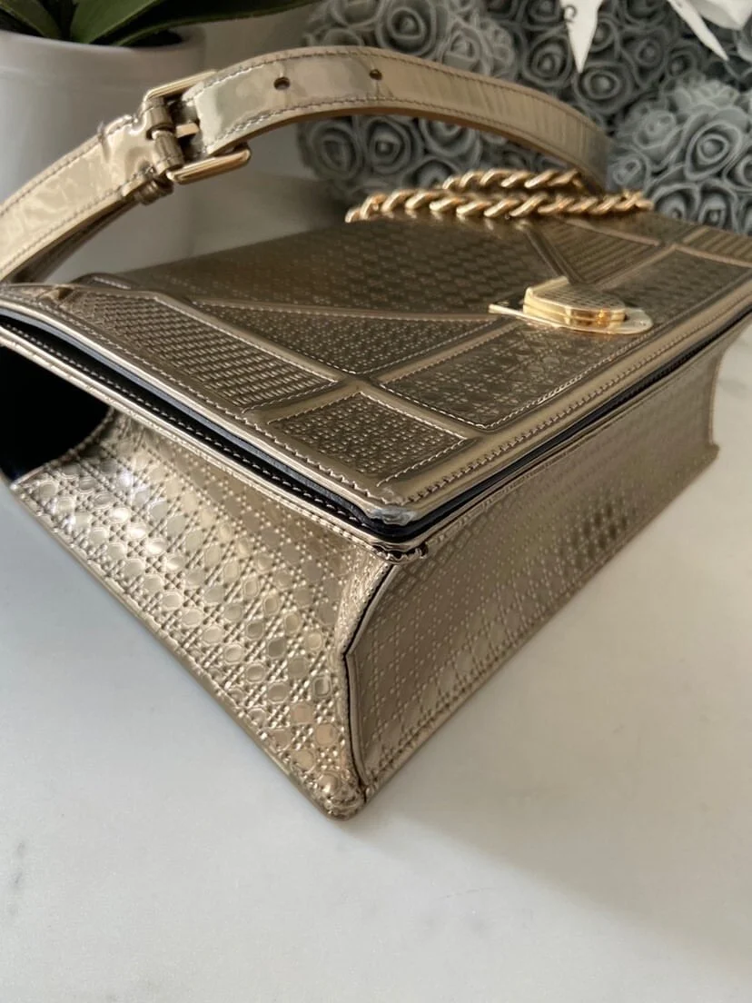 diorama gold bag