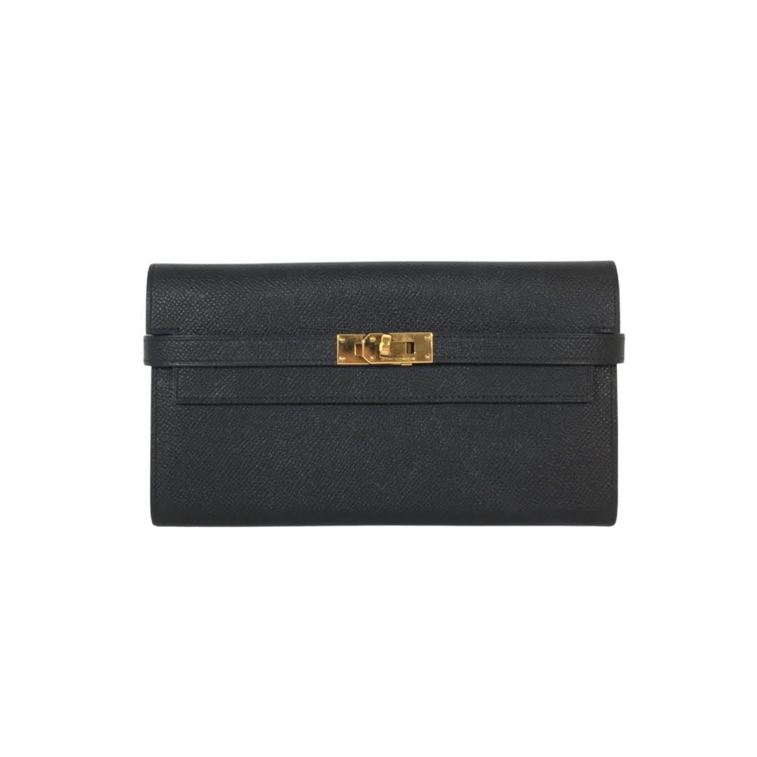 hermes kelly wallet black