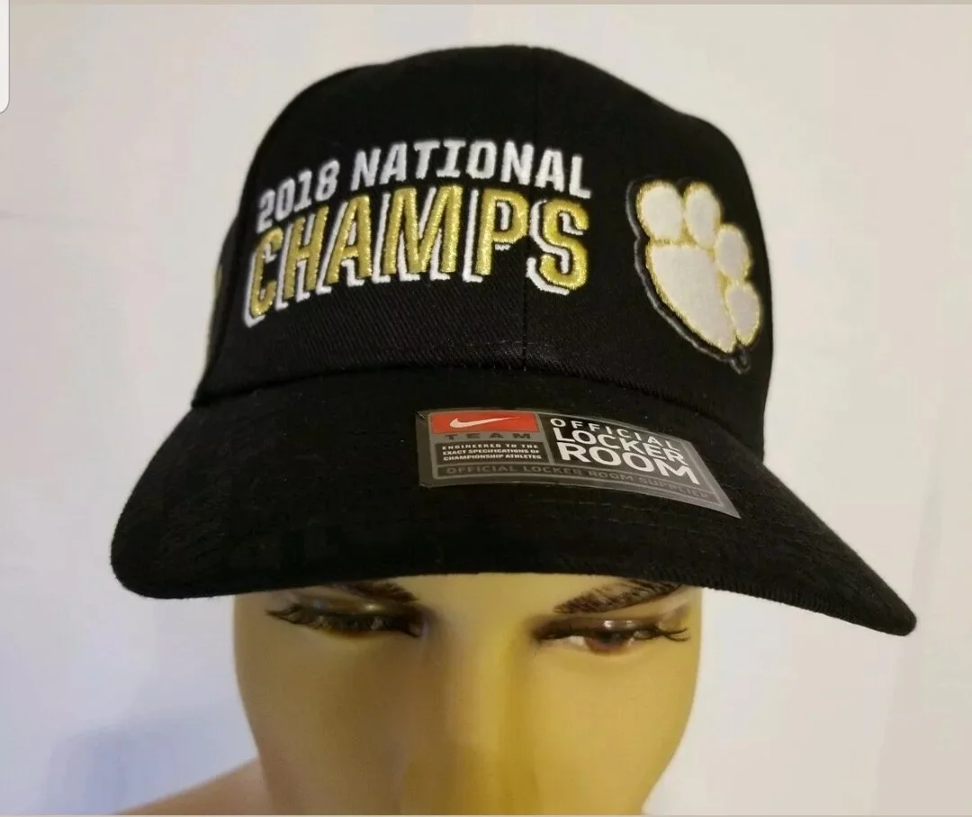 Nike team Official locker room Hat clemson tigers national Champs new —  JtsHeroeShop