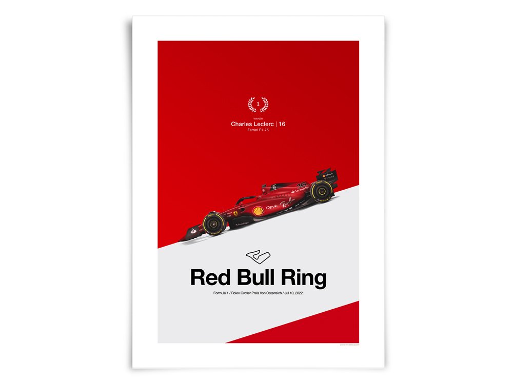 Austria, Spielberg, Ferrari F1-75 poster Revolicius