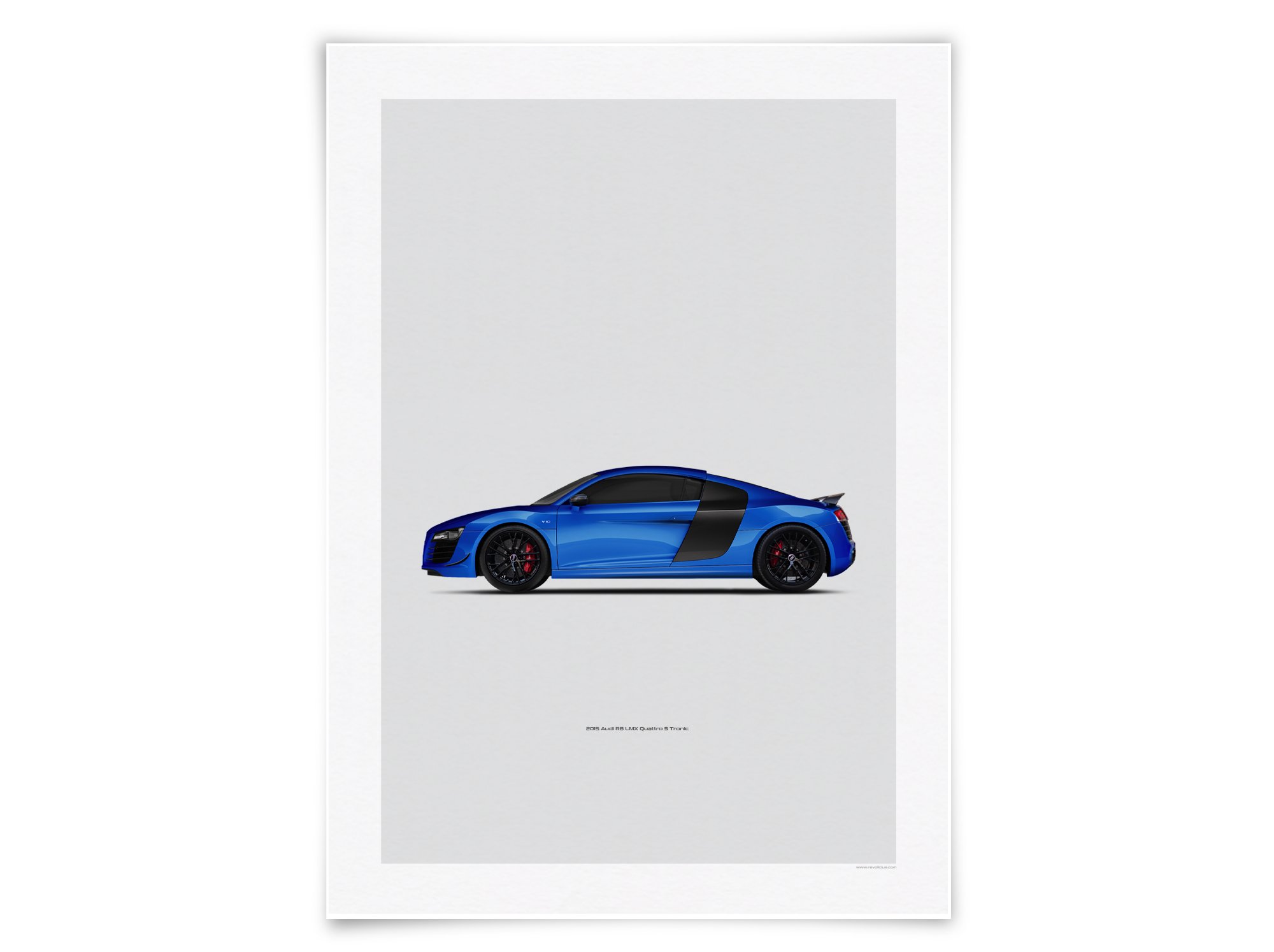 2015 Audi R8 Quattro - Car poster, car illustration, car print Revolicius