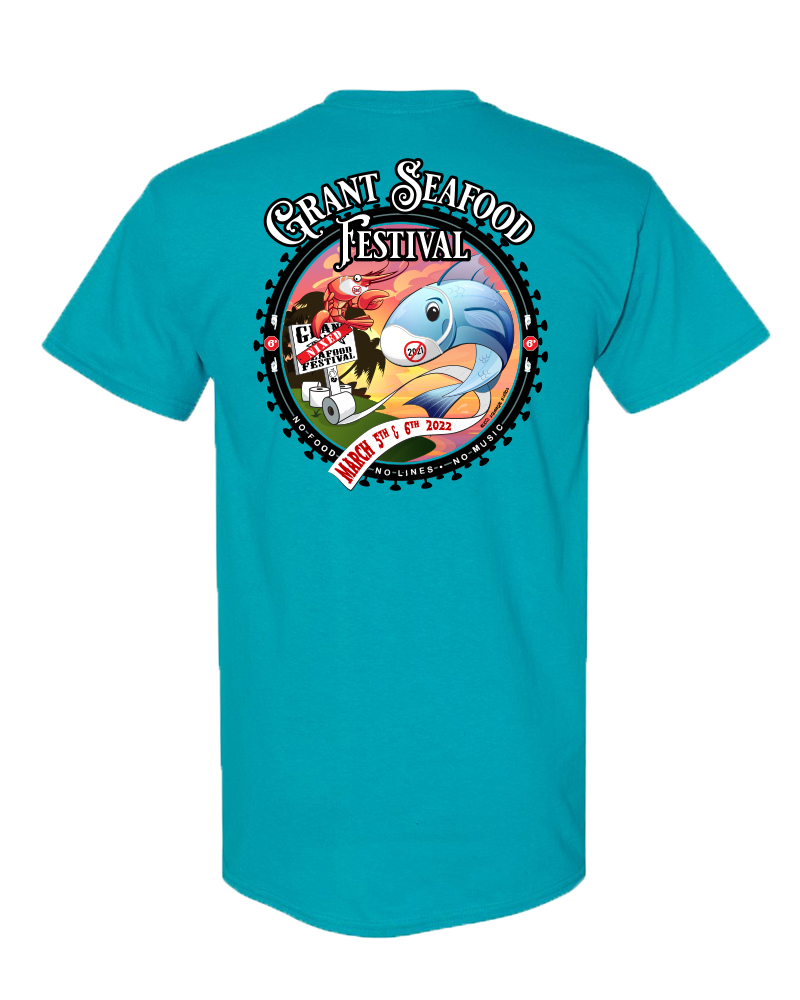 Grant Seafood Festival Official Tee, Sunset Orange, Gildan — Grant 