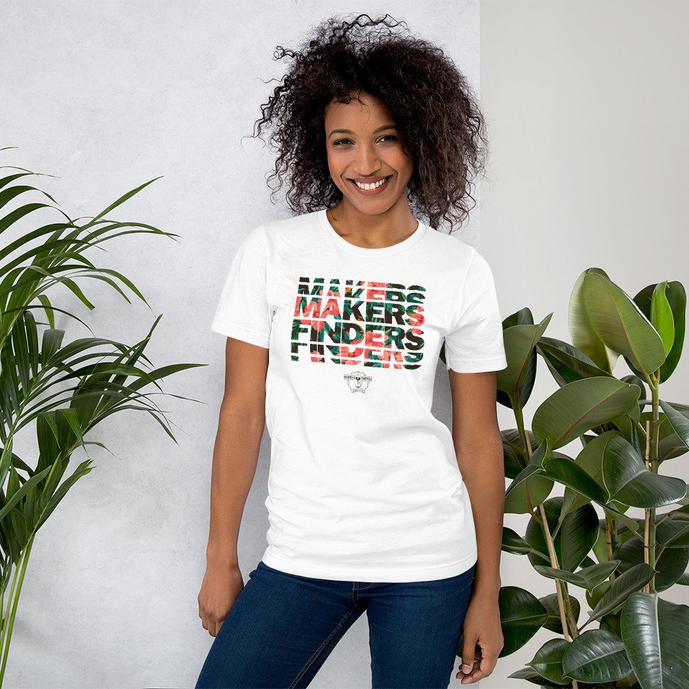 Makers & Finders Floral Tri Color Tee Shirt — MAKERS & FINDERS