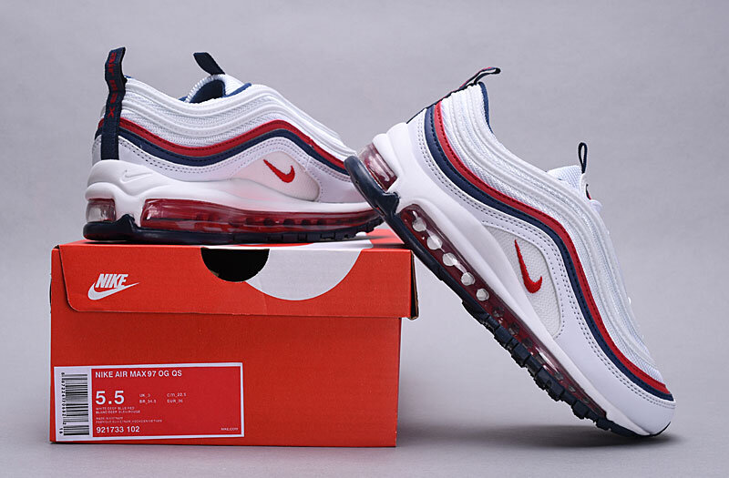 nike air max 97 white red and blue