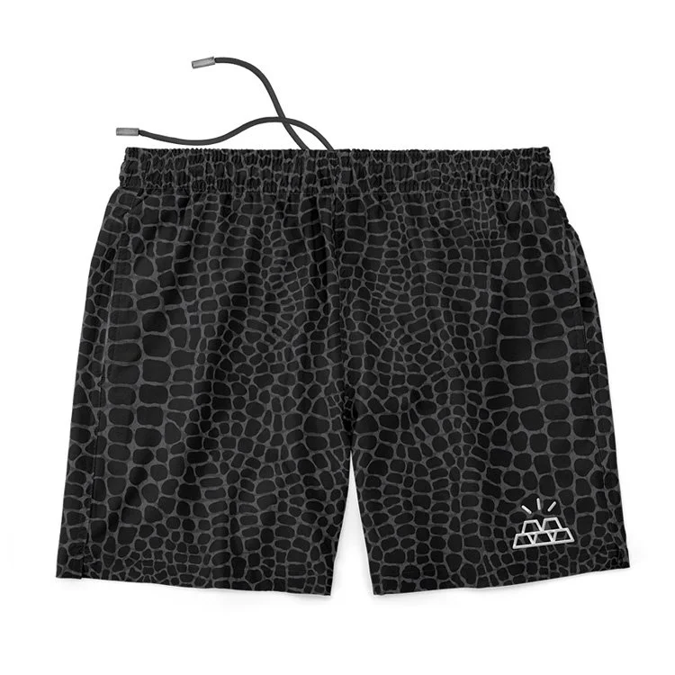 Goldset Mesh Shorts - Black Croc — GOLDSET MERCH