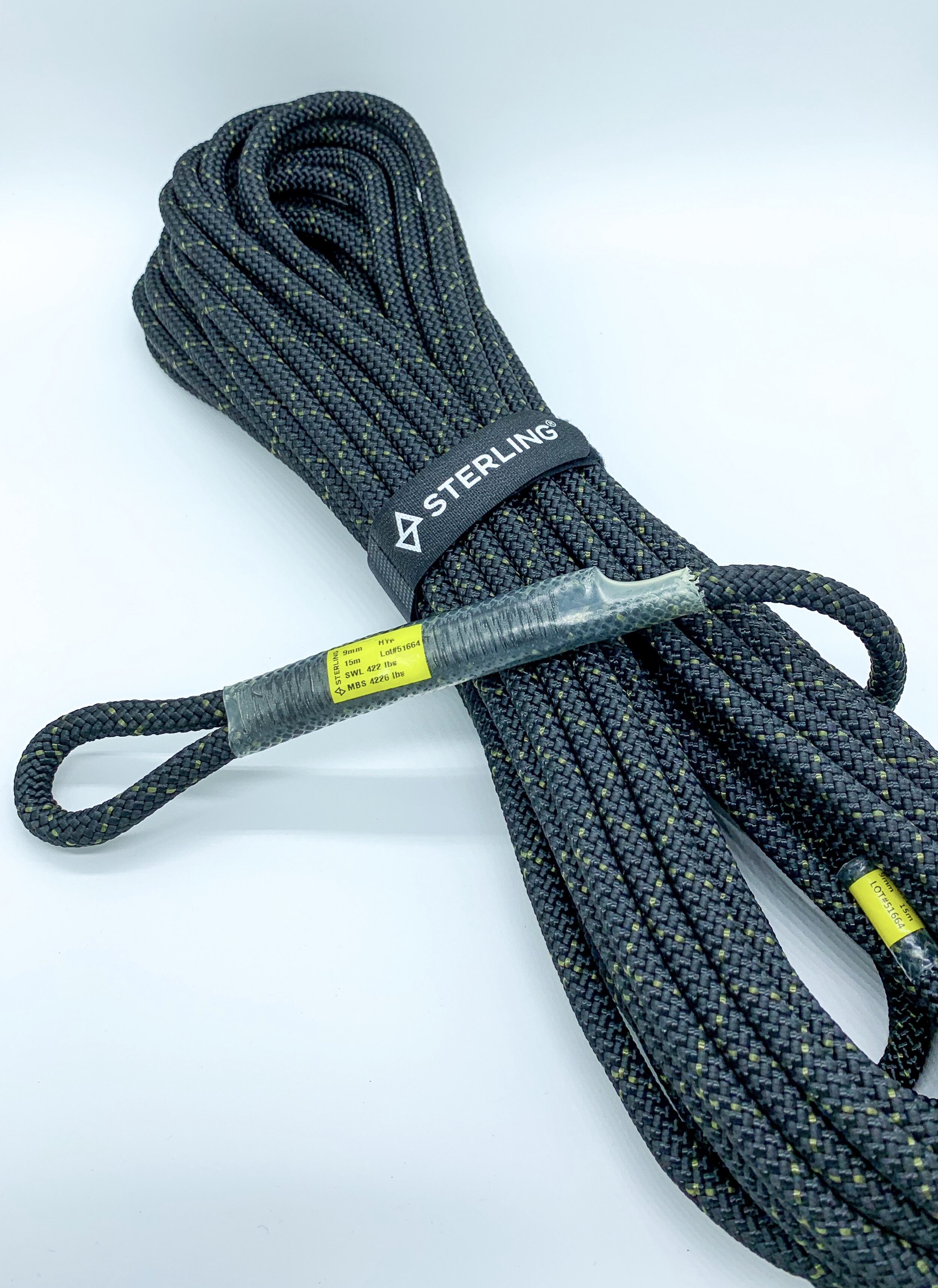 9 mm HTP Static Rope With Sewn Eye — Vertical Art Dance