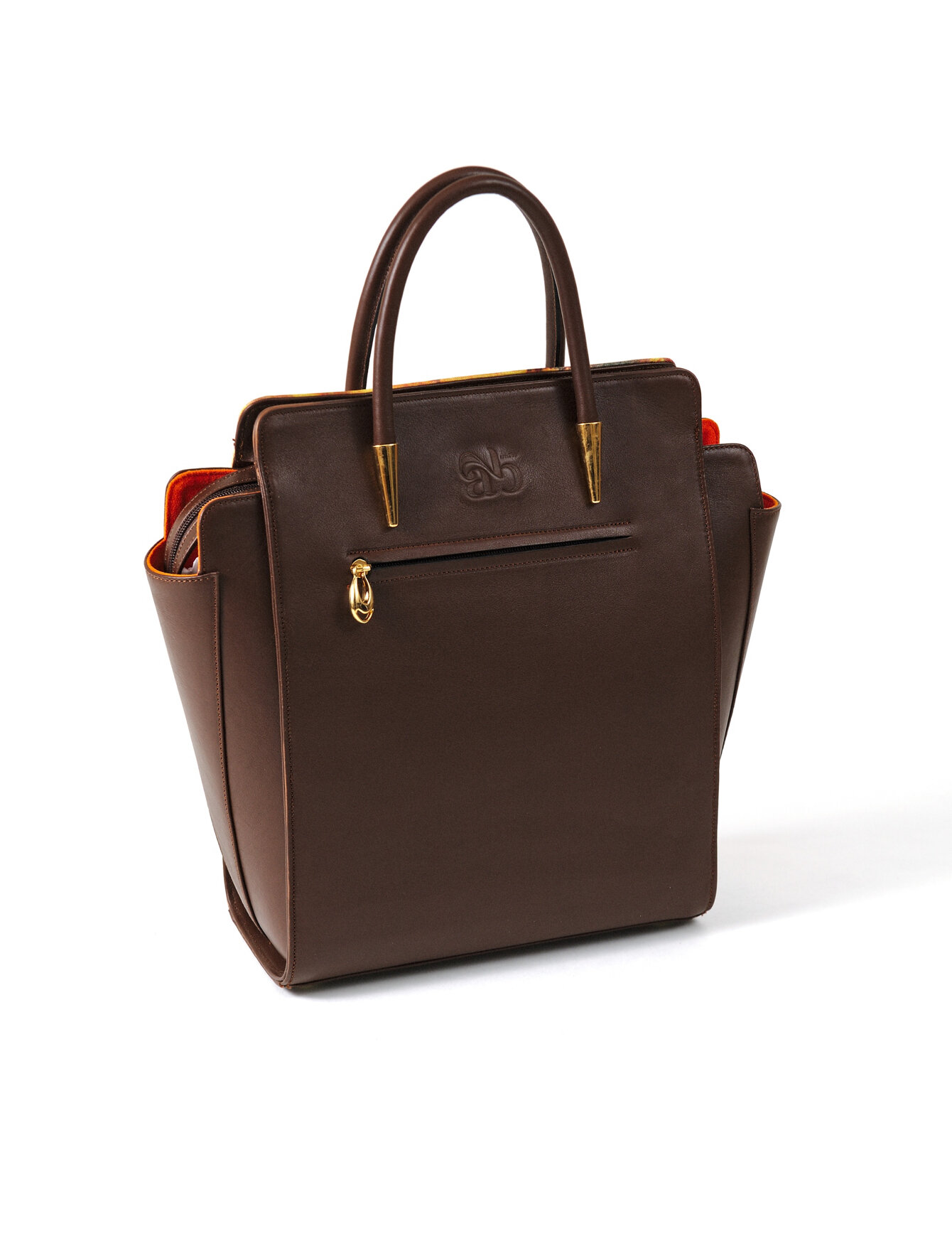 chocolate leather handbag