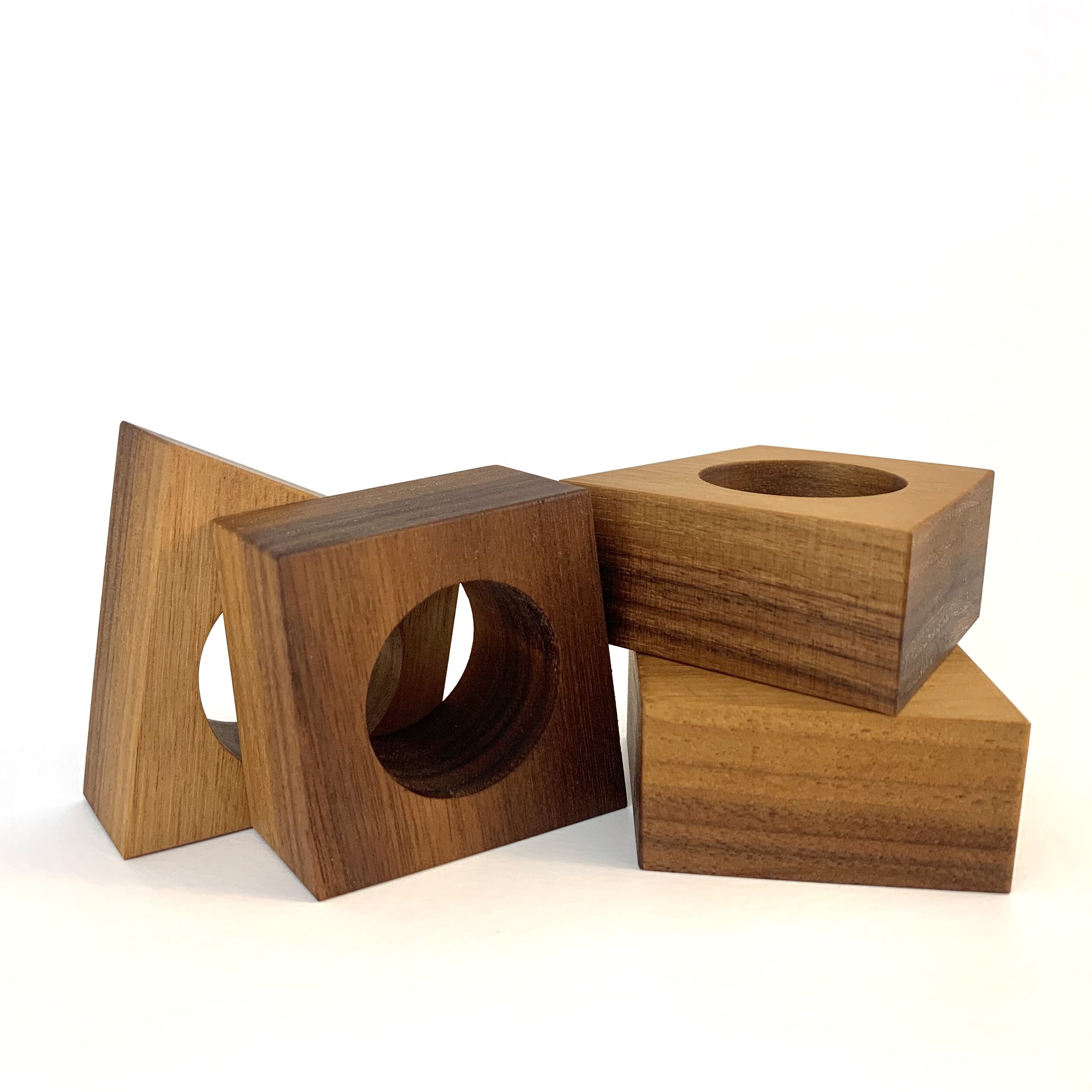 Modern Napkin Rings, Wooden Set — Wheat Art Co.
