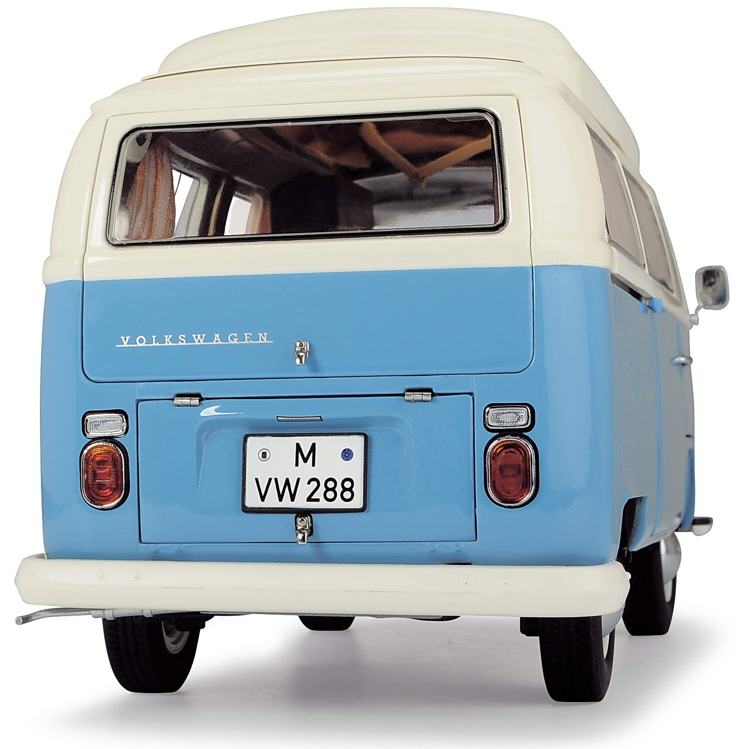 26404 aus 2019 Schuco 1:87 VW T2a Campingbus mit geöffnetem Dach Art