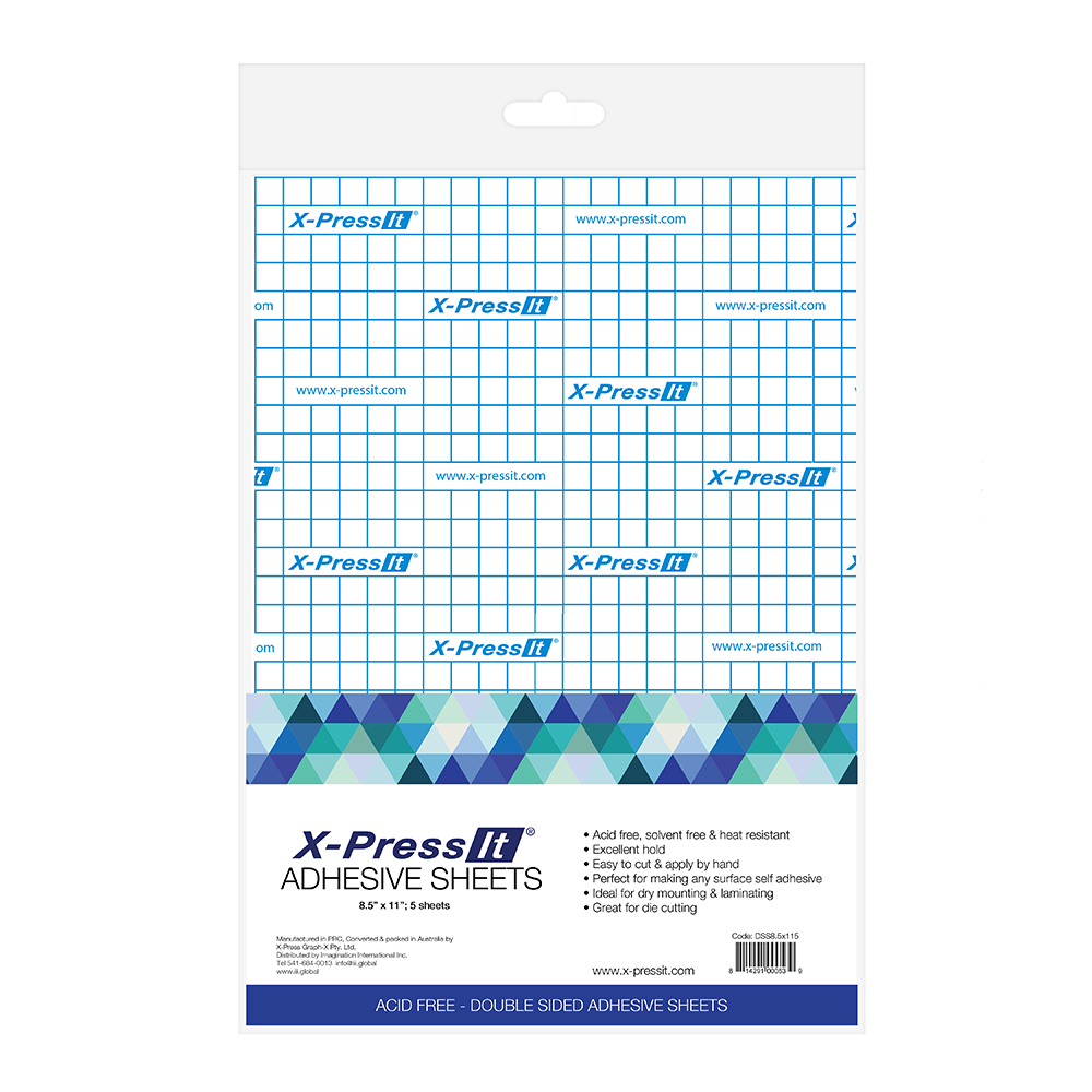 25 8" x 10" Double-sided Adhesive Sheets 