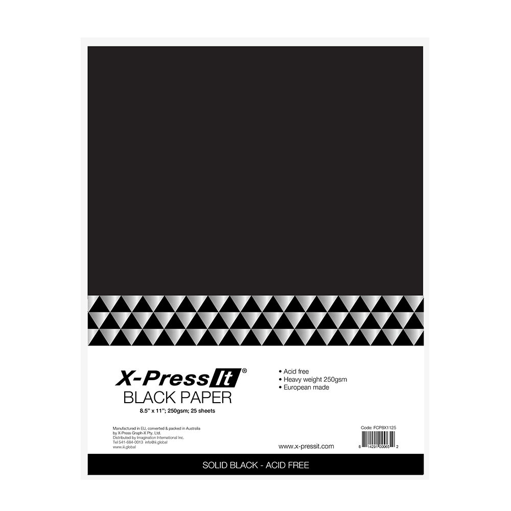 X-Press It Black Paper cardstock — X-Press It