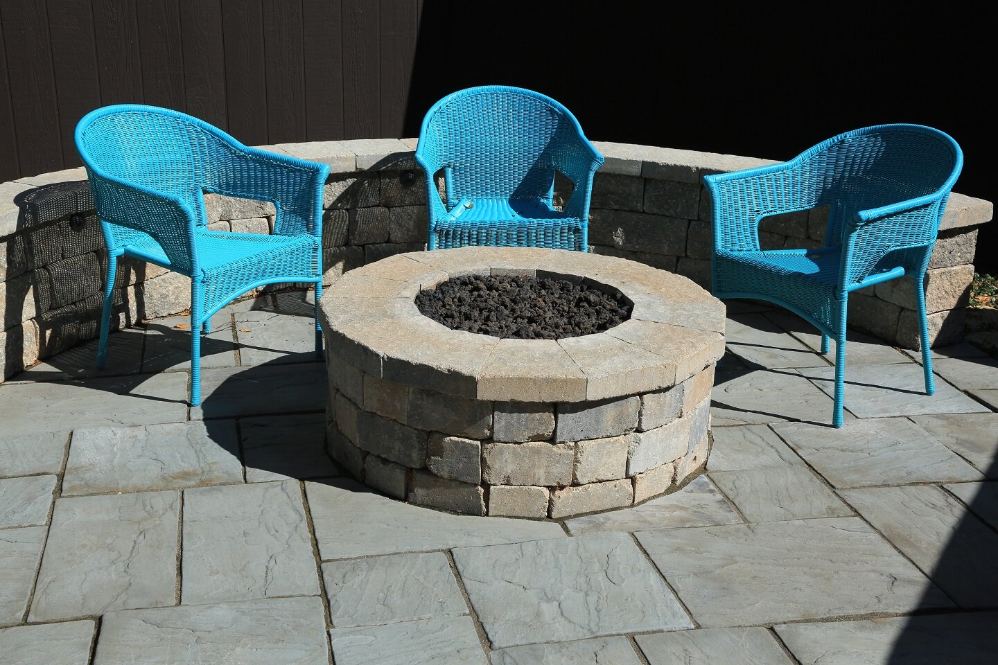 Top outdoor fireplace in Verona WI - quality landscape services Verona WI - modern fire pit Madison WI