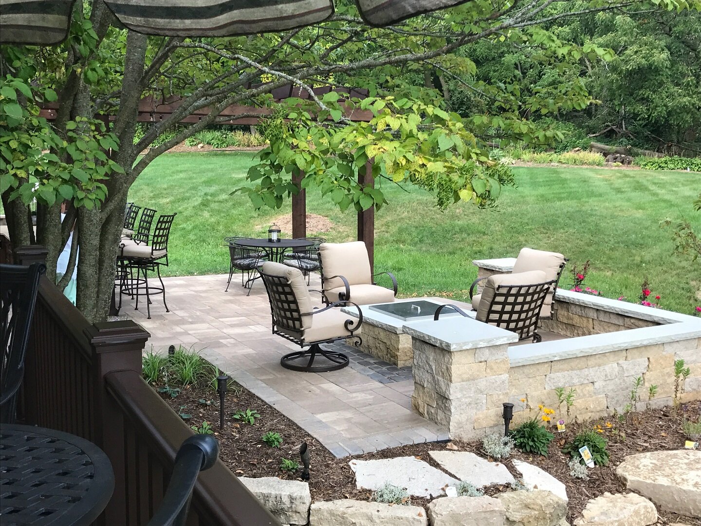 Outdoor fireplace in Shorewood Hills, WI
