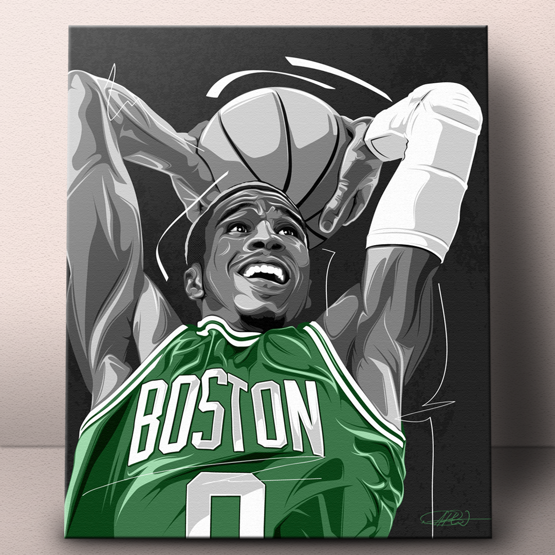 Jayson TATUM Boston Celtics Wings style framed Lithograph