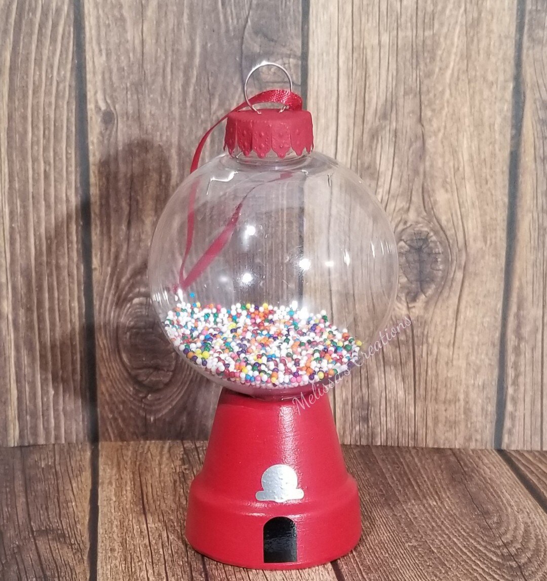 Glass Gumball Machine Ornament