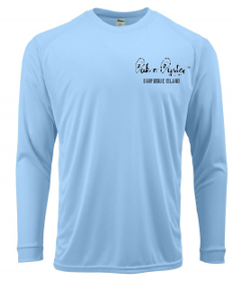 Men s DriFit Long Sleeve SPF 50 Nautical Chart Oak N Oyster