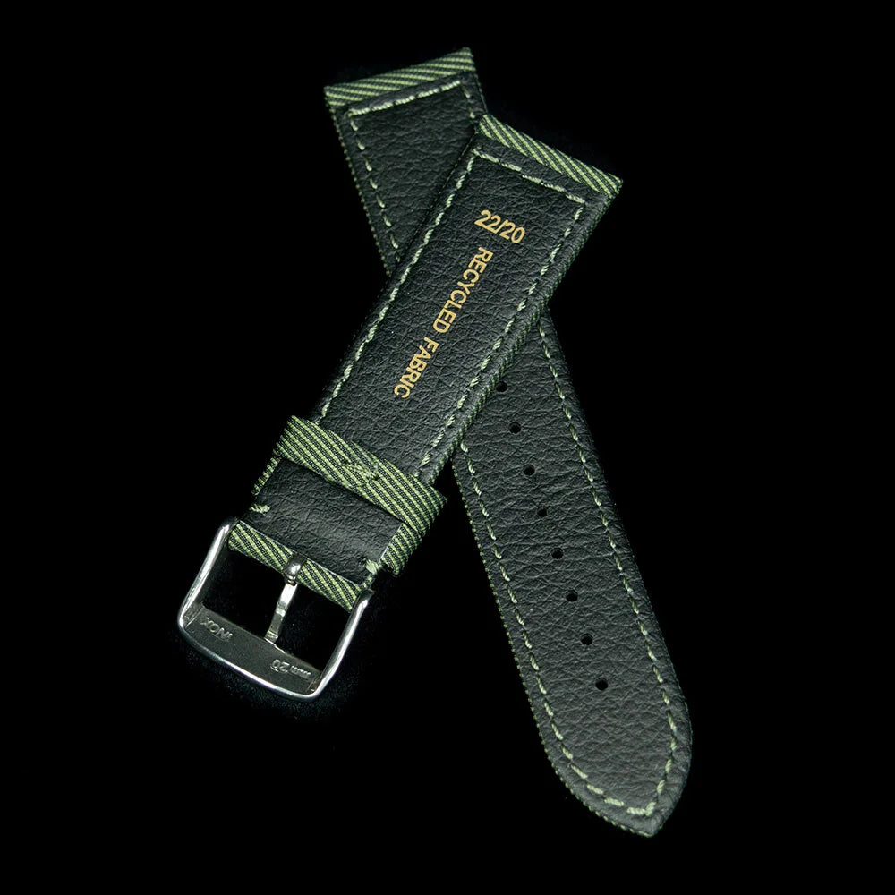 Cinturino Eco Fabric in color Verde Militare. — Laboratorio Orologeria Duomo