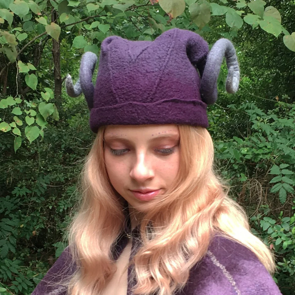 Unisex horned cap hat — Miss Fitt & Co. ~ Moss Fête
