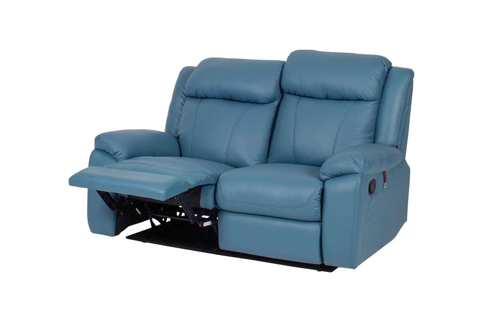 2 Seater Recliner Cowhide Leather Sofa Fullhouse