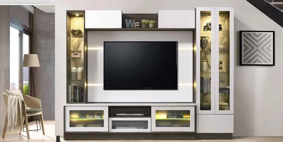 Tv Feature Wall Cabinet With Led Gl Display Cabinets Fullhouse Tv Feature Wall Cabinet With Led Gl