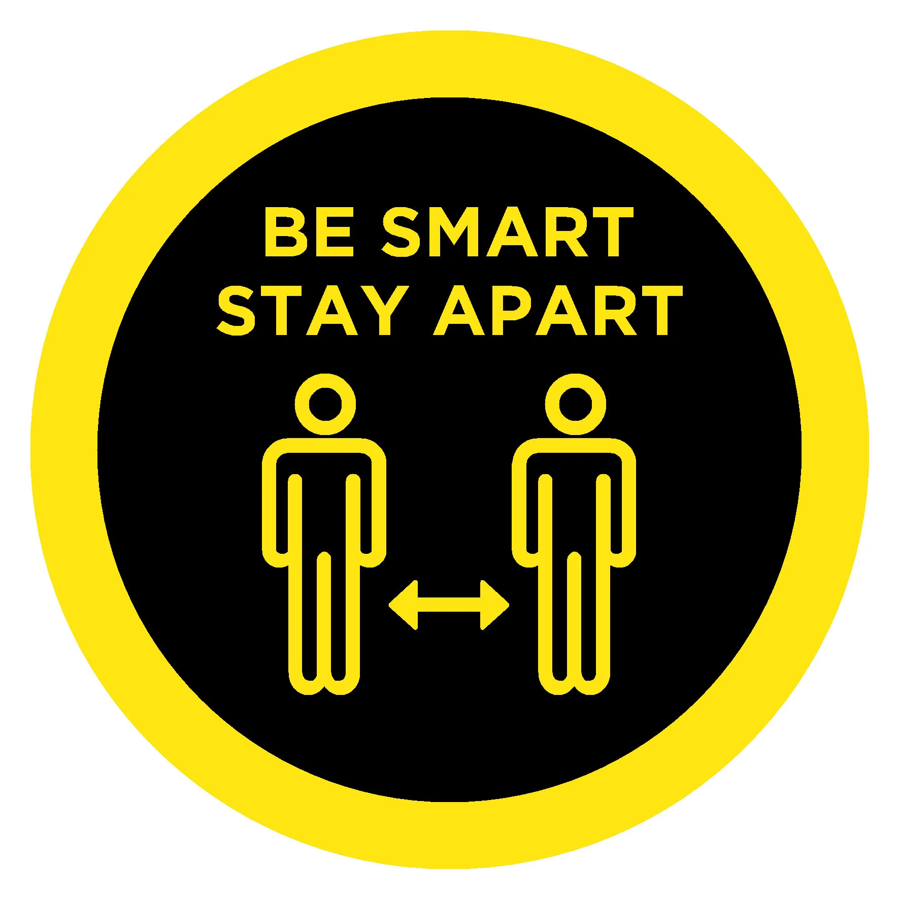 Just Creative Floor Graphic Be Smart Stay Apart Pack Of 3