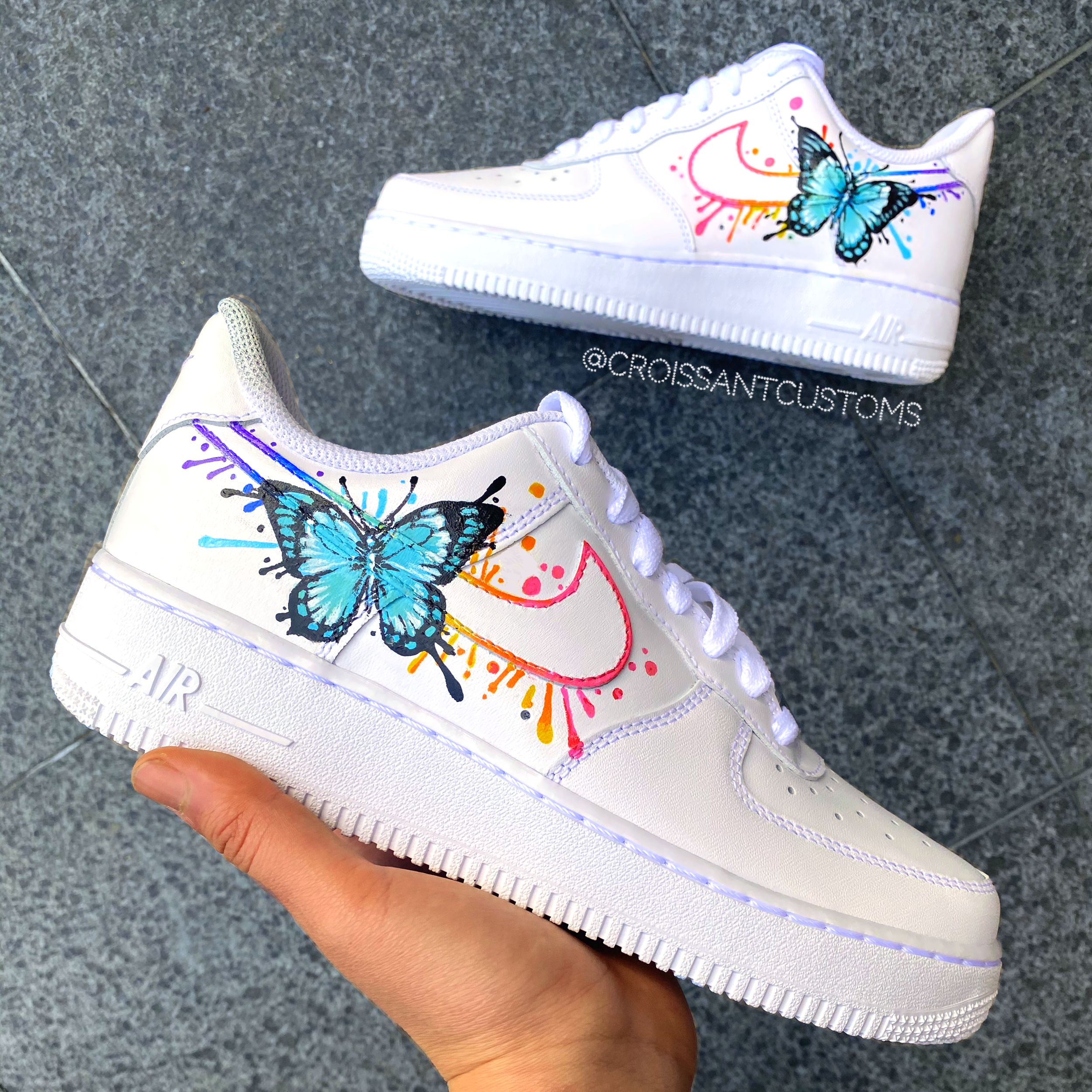 Butterfly Drip Air Force 1 — CROISSANT 