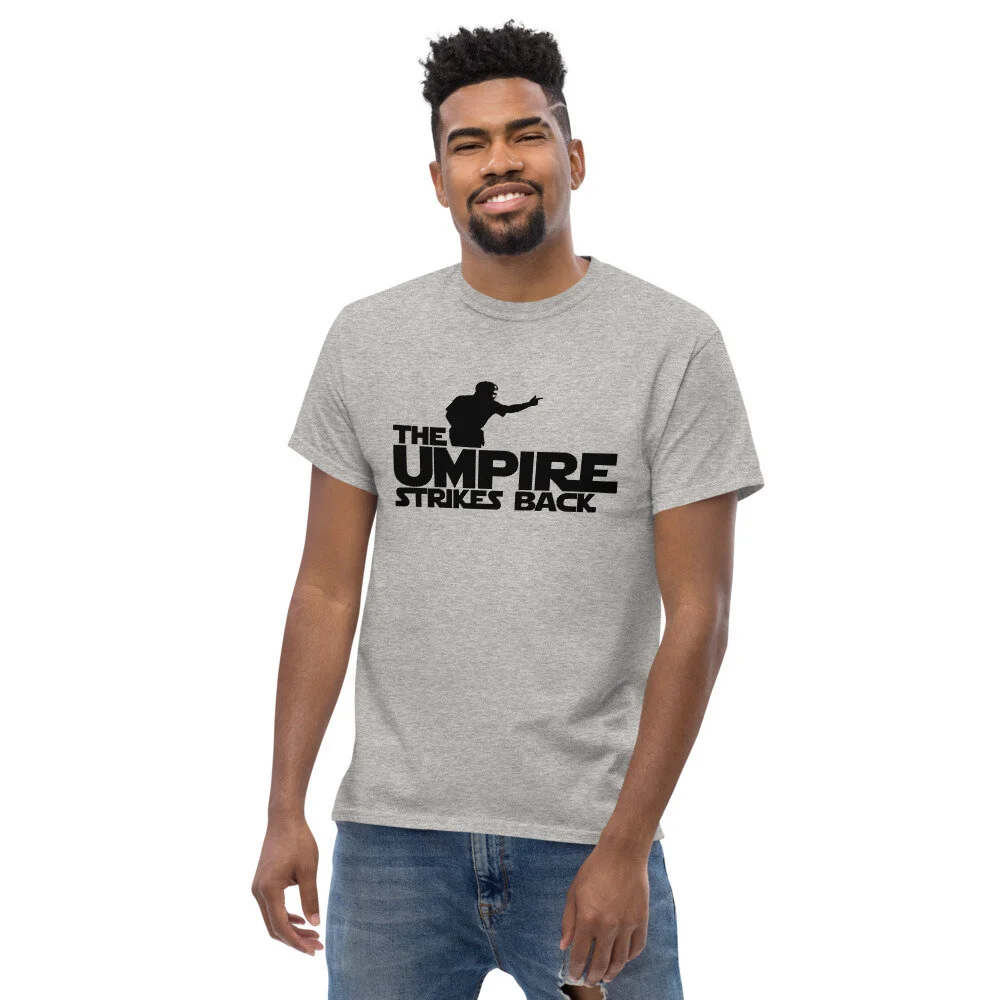 Mens The Umpire Strikes Back Funny Baseball T-Shirt Mens The Umpire Strikes Back Funny Baseball T-Shirt